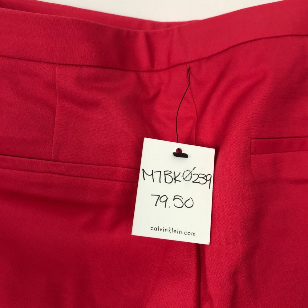 [3 for $15] NEW Calvin Klein Coral Pink Pants Trousers Slacks Slim Fit sz 29-30 - Picture 7 of 8